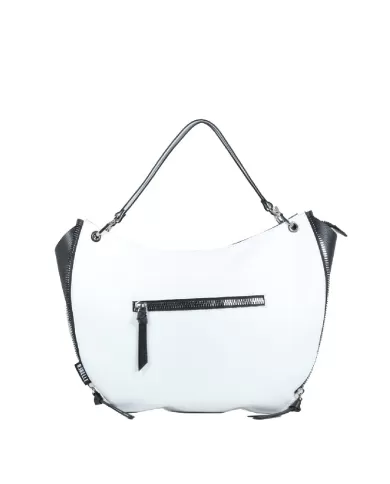 REBELLE Borsa a tracolla in pelle Mora Bianco/Nero