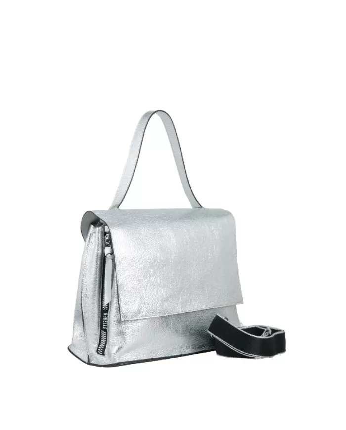 REBELLE Borsa a tracolla in pelle Violetta Silver