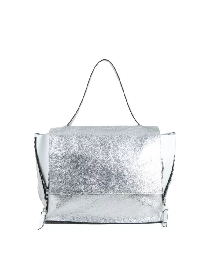 REBELLE Borsa a tracolla in pelle Violetta Silver