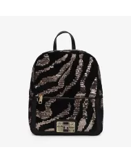 Y Not Zaino donna velluto Savage Paillettes Nero/Antracite