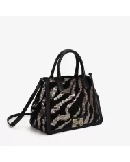 Y Not Borsa a mano velluto Savage Paillettes Nero/Antracite