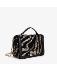 Y Not Borsa a mano velluto Savage Paillettes Nero/Antracite