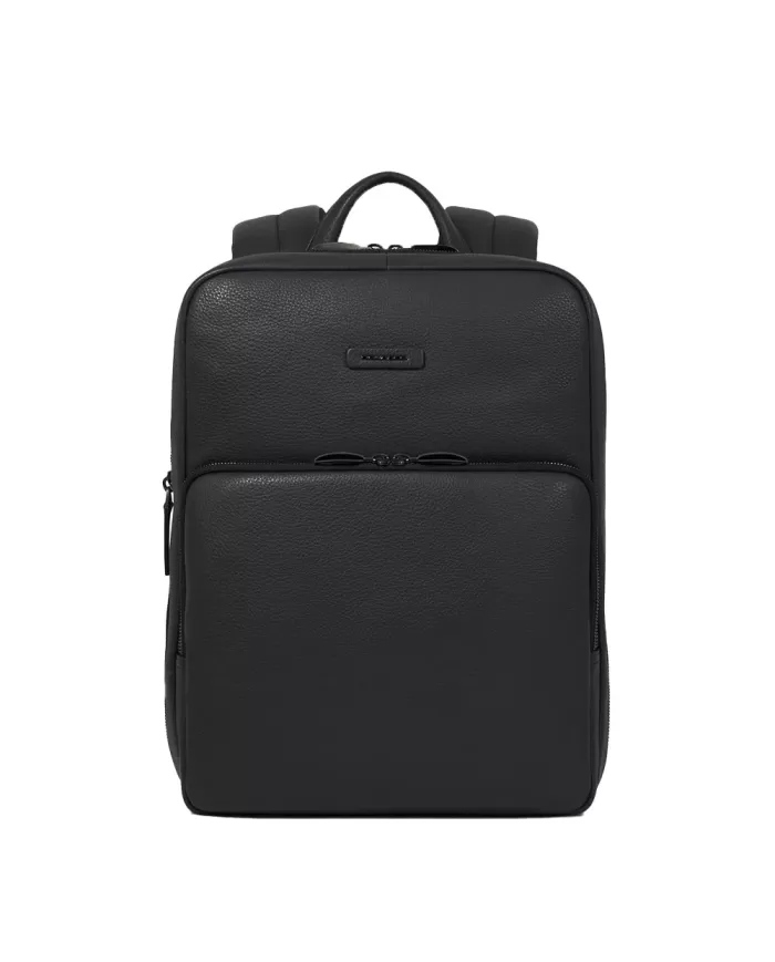 Piquadro Zaino in pelle porta pc "Modus special" Nero
