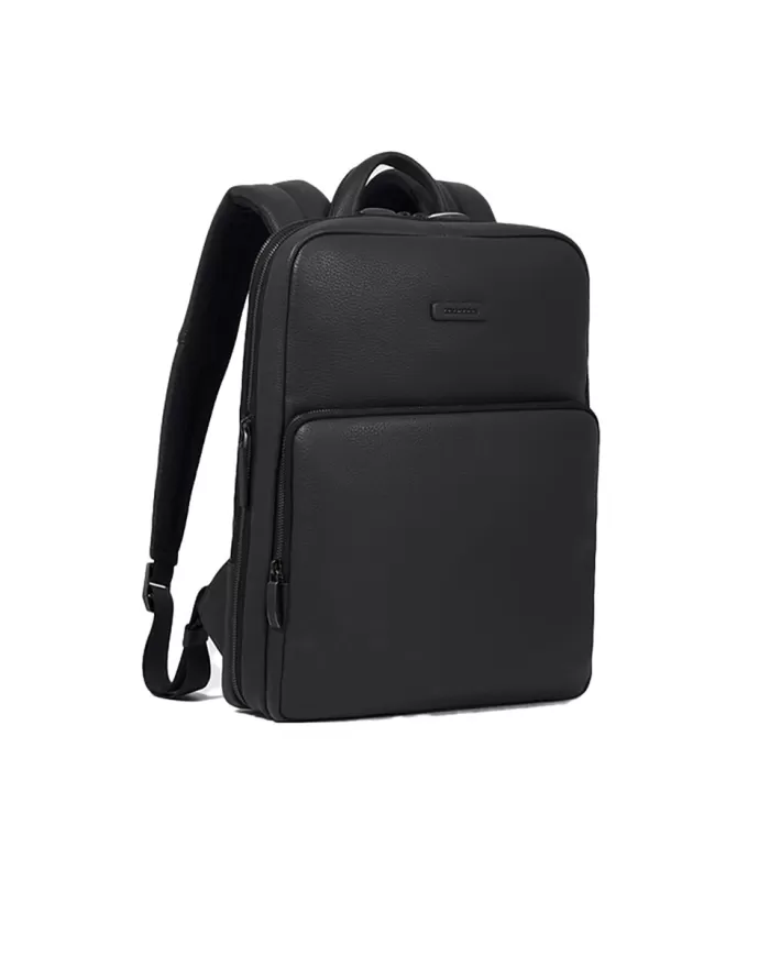 Piquadro Zaino in pelle porta pc "Modus special" Nero