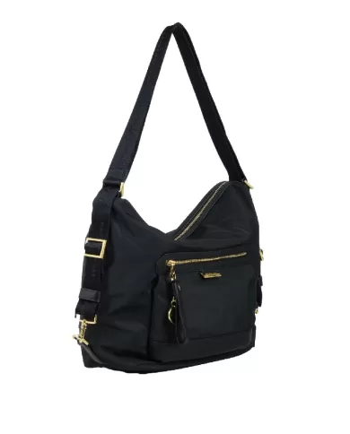 Nannini Borsa zaino in tessuto Liberty Nero