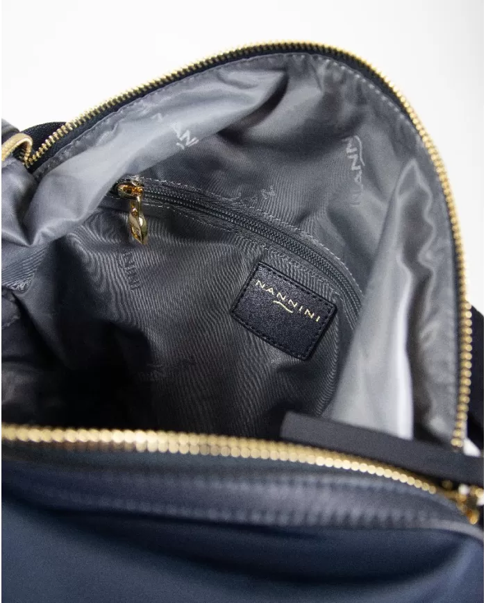 Nannini Borsa zaino in tessuto Liberty Nero Nannini Borsa zaino in tessuto Liberty Nero