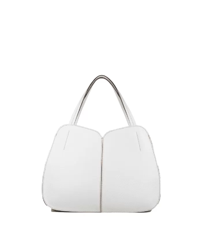 Loristella Borsa a mano grande Irma Bianco/Cuoio