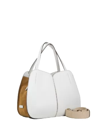 Loristella Borsa a mano grande Irma Bianco/Cuoio