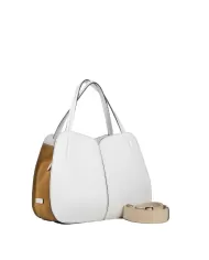 Loristella Borsa a mano grande Irma Bianco/Cuoio