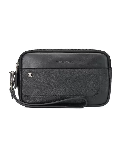 Roncato Pochette uomo in pelle Alaska Nero