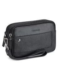 Roncato Pochette uomo in pelle Alaska Nero