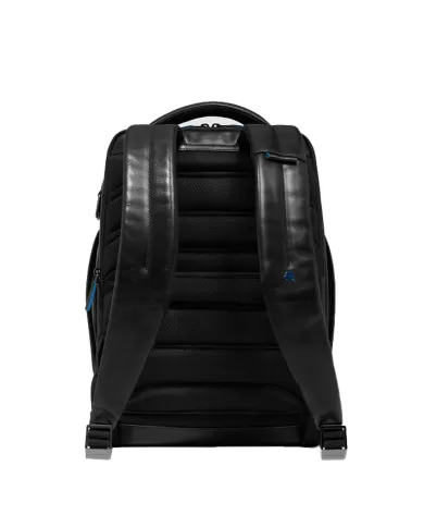 Piquadro Zaino pelle porta pc 15,6 Blue square Nero