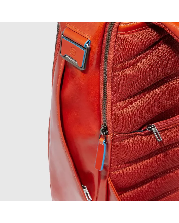 Piquadro Zaino pelle porta pc 15,6 Blue square Nero