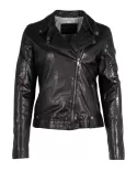 Mauritius Giacca chiodo donna in pelle Nero