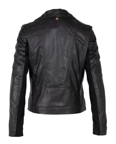 Mauritius Giacca chiodo donna in pelle Nero