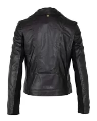 Mauritius Giacca chiodo donna in pelle Nero