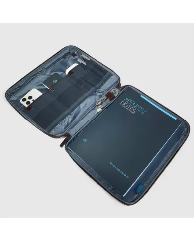 Piquadro Portablocco per tablet Blue Square Mogano