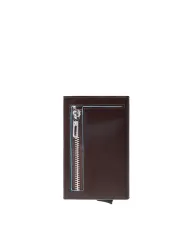 Piquadro Porta carte di credito e monete Blue square Mogano