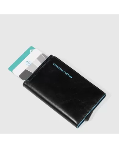 Piquadro Porta carte di credito e monete Blue square Nero