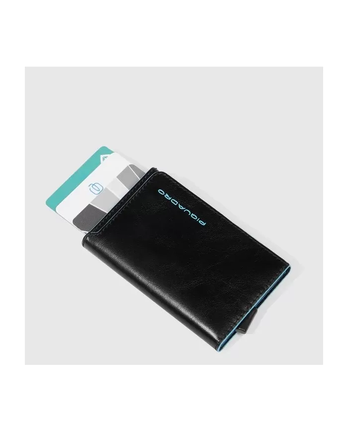 Piquadro Porta carte di credito e monete Blue square Nero