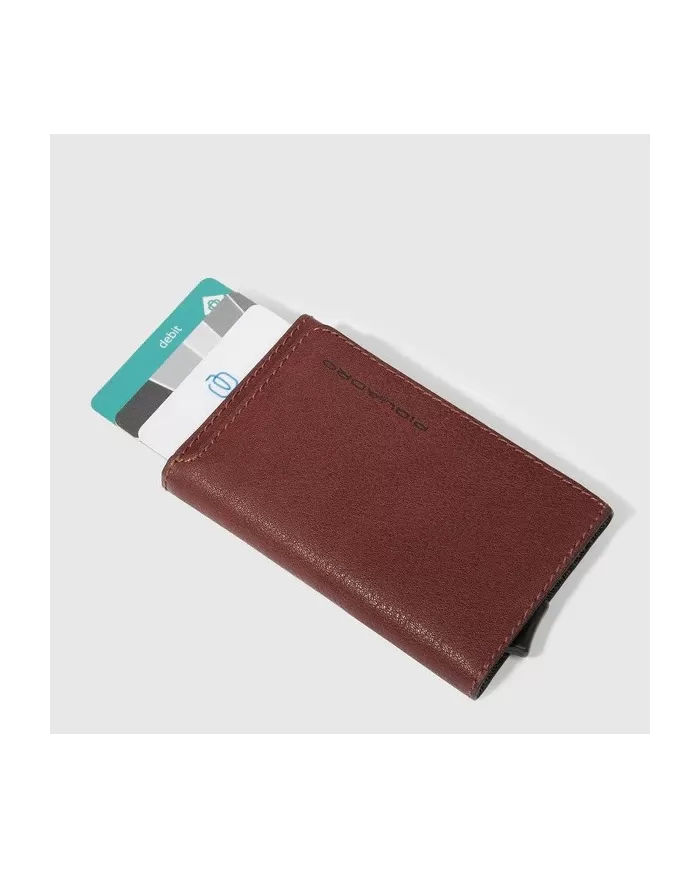 Piquadro Porta carte di credito e monete Black square Cuoio