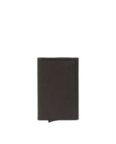 Piquadro Porta carte di credito e monete Black square Testa moro