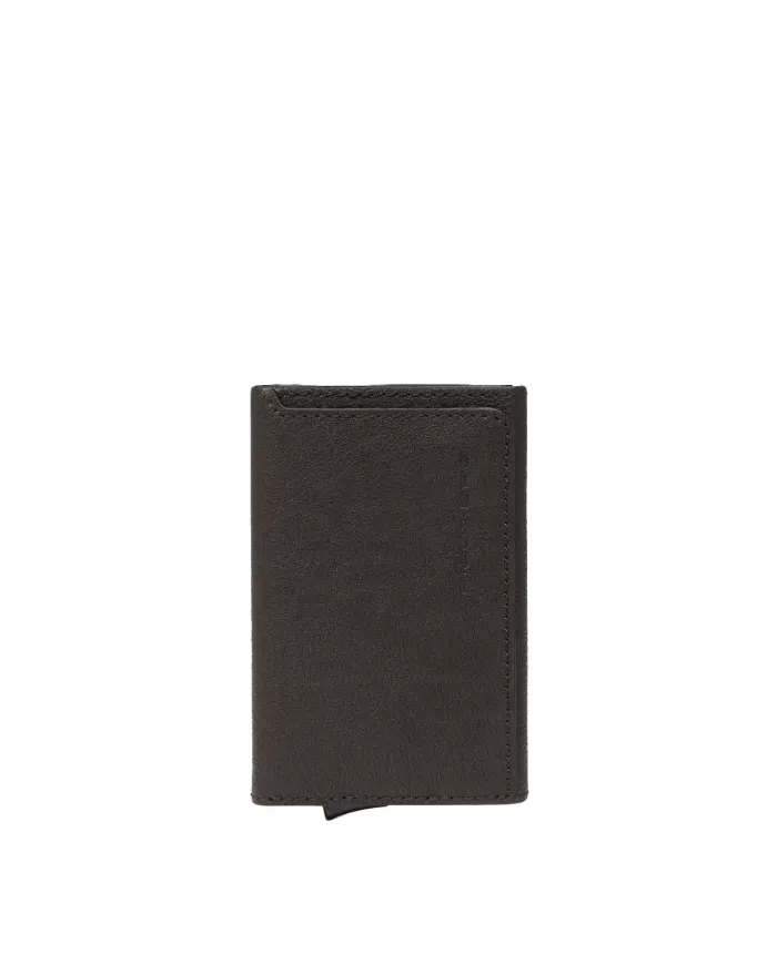 Piquadro Porta carte di credito e monete Black square Testa moro