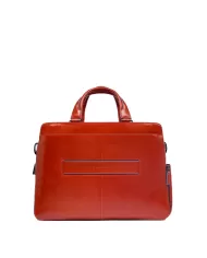 Piquadro Cartella in pelle porta pc 15,6" Blue square Arancio