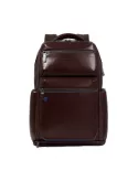 Piquadro Zaino pelle porta pc 15,6 Blue square Mogano