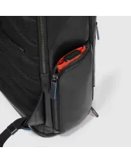 Piquadro Zaino pelle porta pc 15,6 Blue square Mogano
