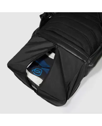 Piquadro Zaino pelle porta pc 15,6 Blue square Mogano