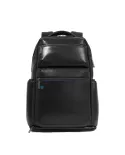 Piquadro Zaino pelle porta pc 15,6 Blue square Nero