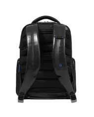 Piquadro Zaino pelle porta pc 15,6 Blue square Nero