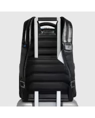 Piquadro Zaino pelle porta pc 15,6 Blue square Nero