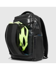 Piquadro Zaino pelle porta pc 15,6 Blue square Nero