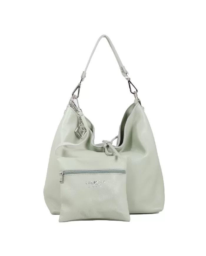 Caleidos Borsa pelle a tracolla Verde chiaro