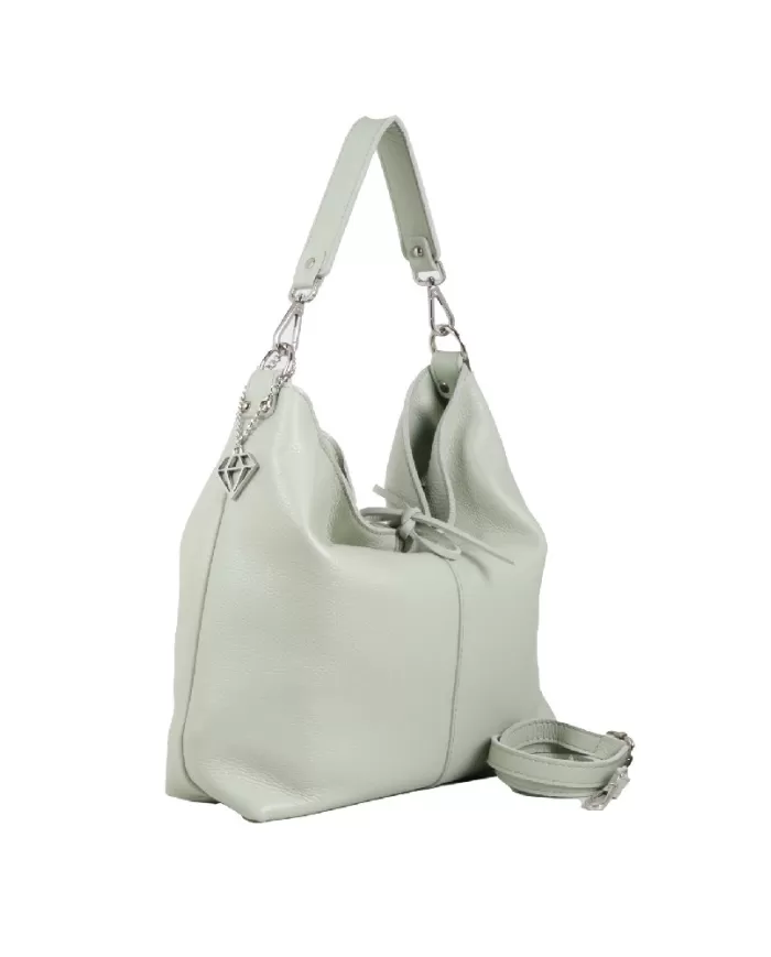 Caleidos Borsa pelle a tracolla Verde chiaro