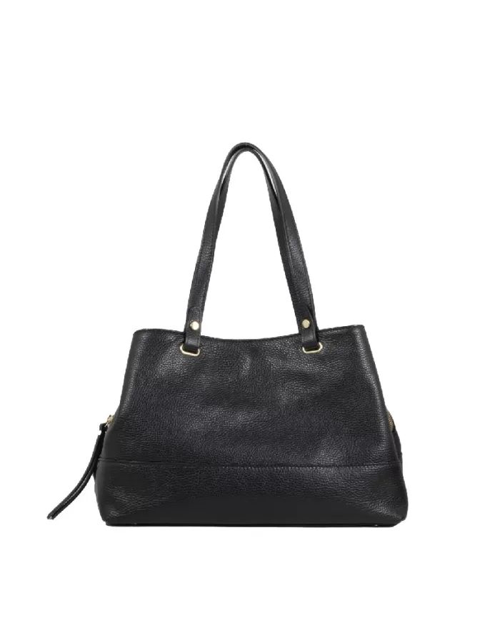 Caleidos Borsa grande in pelle Nero