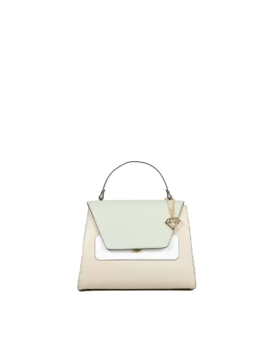 Caleidos Borsa a mano in pelle Beige/Multicolor