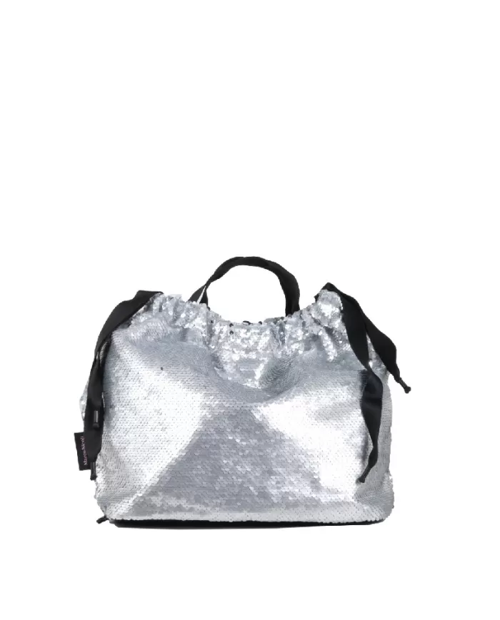 FRI-YAY Borsa zaino paillettes Yay Silver