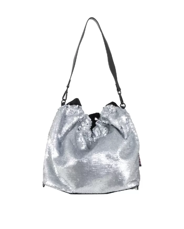 FRI-YAY Borsa zaino paillettes Yay Silver