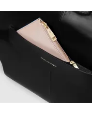 Piquadro Cartella in pelle porta pc 15,6" Blue square Nero