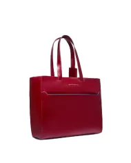 Piquadro Cartella in pelle porta pc 15,6" Blue square Rosso