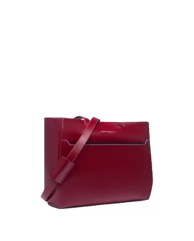 Piquadro Cartella in pelle porta pc 15,6" Blue square Rosso