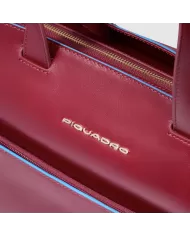 Piquadro Cartella in pelle porta pc 15,6" Blue square Rosso