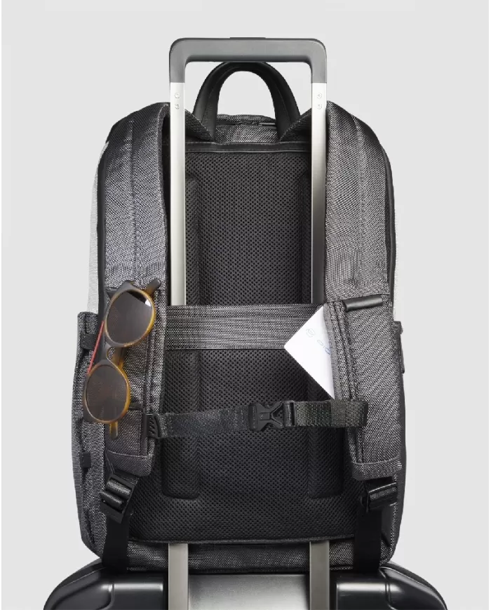 Piquadro Zaino viaggio porta pc 15,6" Brief Grigio/Nero