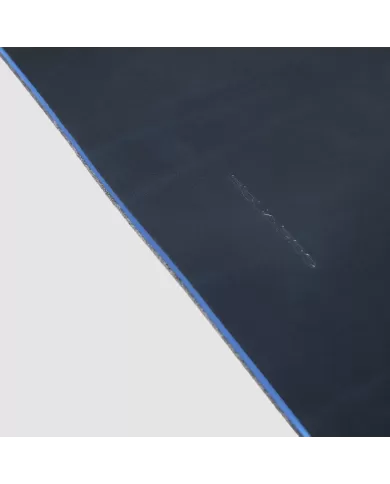 Piquadro Sottomano in pelle con basi ricarica wireless 15W Blu