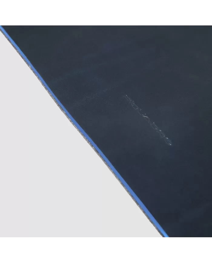 Piquadro Sottomano in pelle con basi ricarica wireless 15W Blu