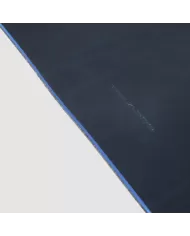 Piquadro Sottomano in pelle con basi ricarica wireless 15W Blu