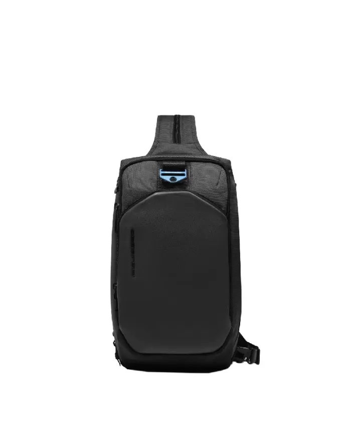 Piquadro Monospalla tessuto Earth Nero